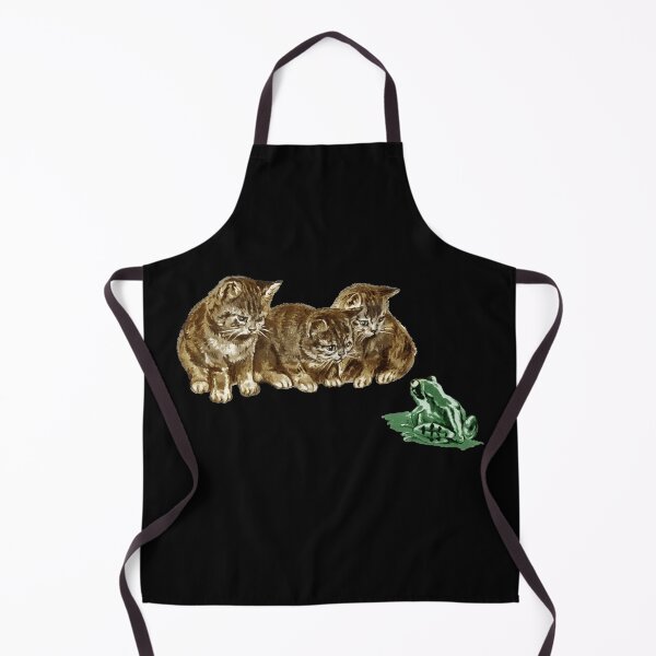 Item preview, Vintage Cottagecore Aesthetic Kitty Cats (Kittens) and Frog designed and sold by Ellie and Jack.