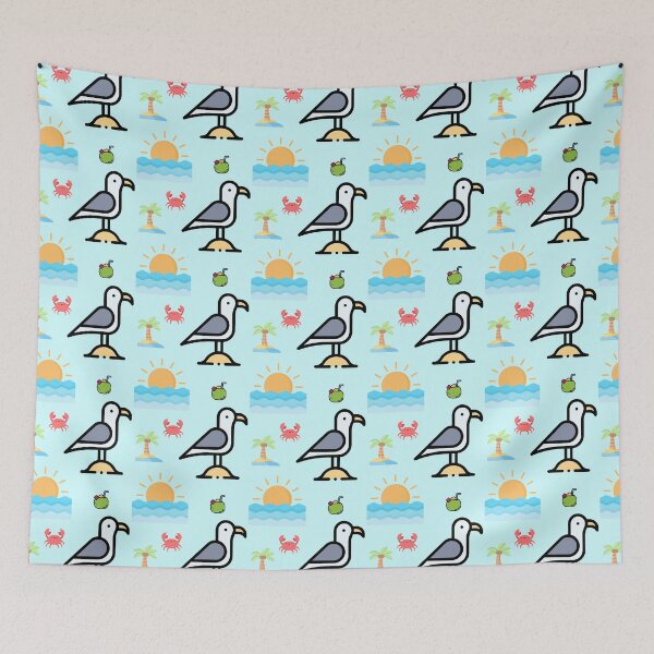 Item preview, Seagull at the beach bird pattern designed and sold by TheWaterBirds.