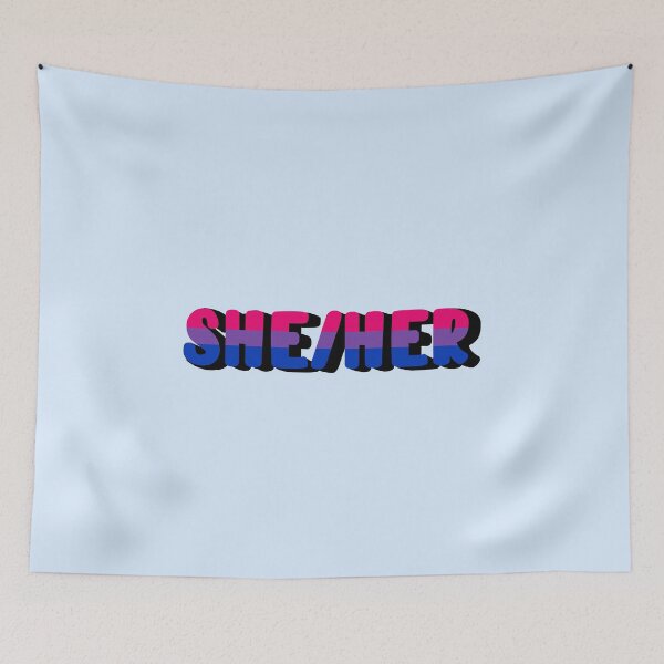 Item preview, Bisexual Flag She/Her Pronoun designed and sold by EuropaPrints.