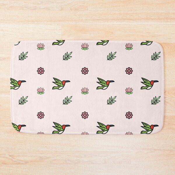 Item preview, hummingbird with flowers pattern designed and sold by TheWaterBirds.