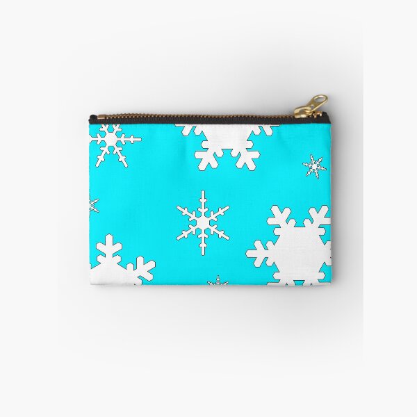 Item preview, Falling Snowflakes on Blue Background Large Sized Repeating Pattern designed and sold by Nicolette Olivier.