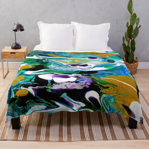 Item preview, Blue Gold Abstract designed and sold by Genevieve Esson.