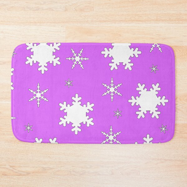 Item preview, Falling Snowflakes on Purple Background Large Sized Repeating Pattern designed and sold by Nicolette Olivier.