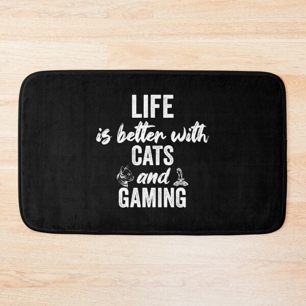 Item preview, Life Is Better With Cats And Gaming designed and sold by 24FAHSION.
