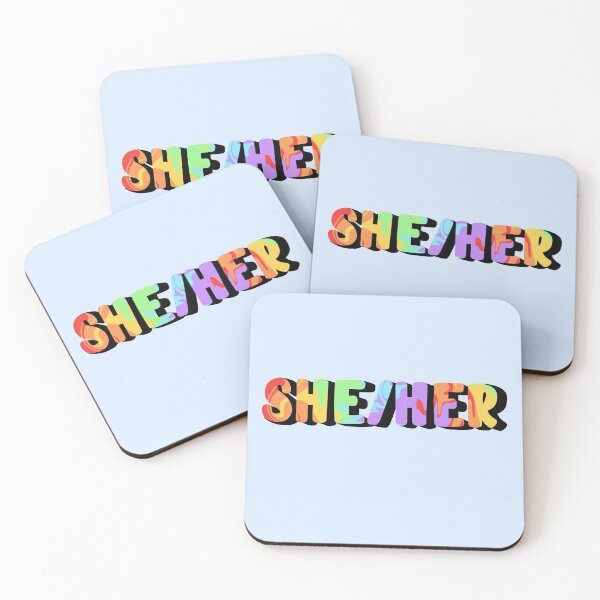 Item preview, Rainbow Flag She/Her Pronoun designed and sold by EuropaPrints.