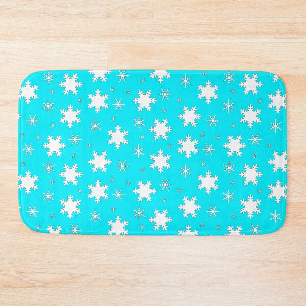 Item preview, Falling Snowflakes on Blue Background Small Sized Repeating Pattern designed and sold by Nicolette Olivier.
