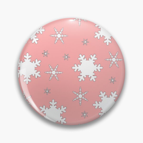 Item preview, Falling Snowflakes on Pink Background Small Sized Repeating Pattern designed and sold by Nicolette Olivier.