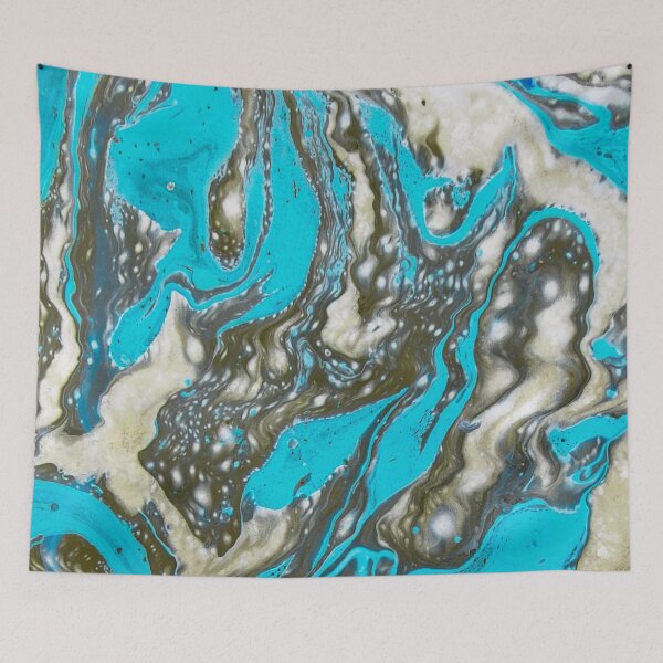 Item preview, Hydro Dipped Blue and Silver Swirls designed and sold by ArtRoomOregon.
