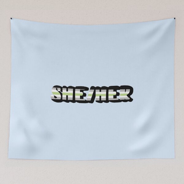 Item preview, Agender Pride Flag She/Her Pronoun designed and sold by EuropaPrints.