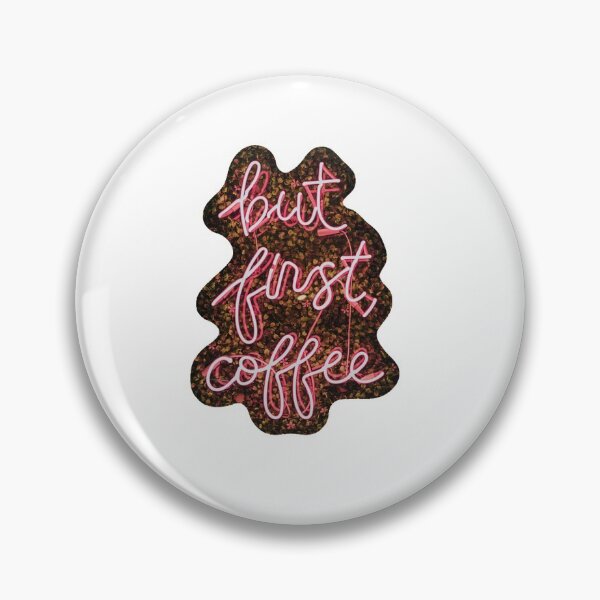 Item preview, But First Coffee Neon Sticker Sign designed and sold by Alexandra Garibaldi.