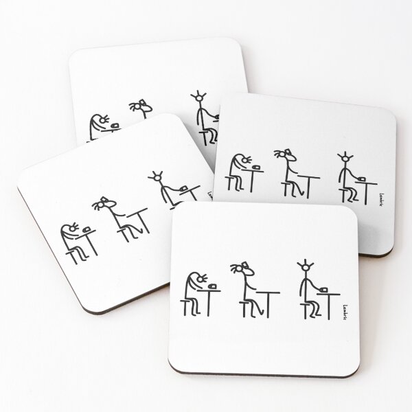 Item preview, TOMANDO CAFÉ - LAMBRIC "CAFESITO" - stickman drinking coffee designed and sold by Francesc Xavier Carrera Güenaga.