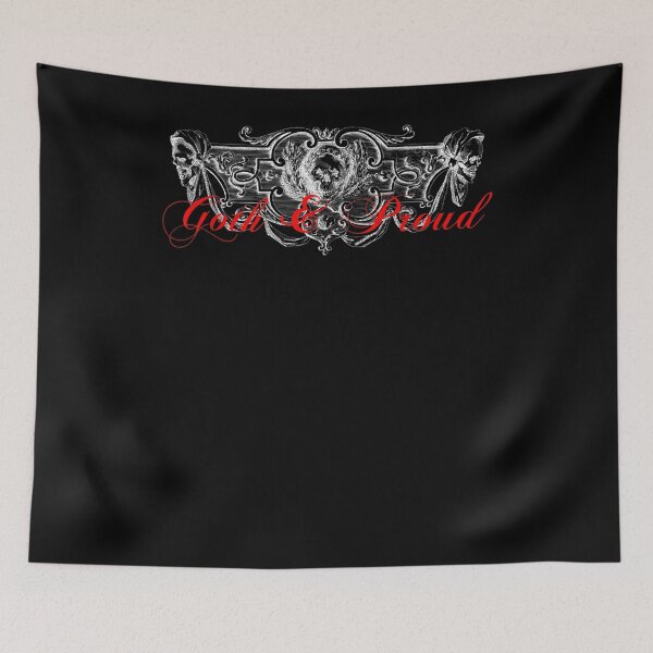 Item preview, Goth And Proud Skull Red And White designed and sold by shirleyfinley.