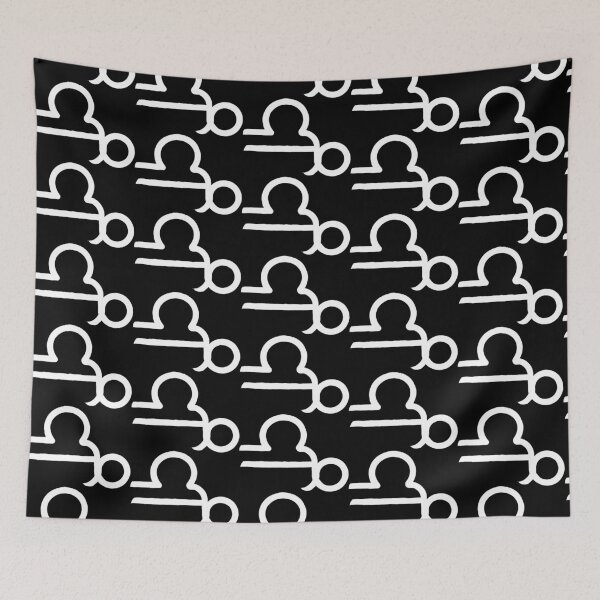 Item preview, Libra and Capricorn Combined Zodiac Signs Double Horoscope Symbols in White designed and sold by Zodiafy-Designs.