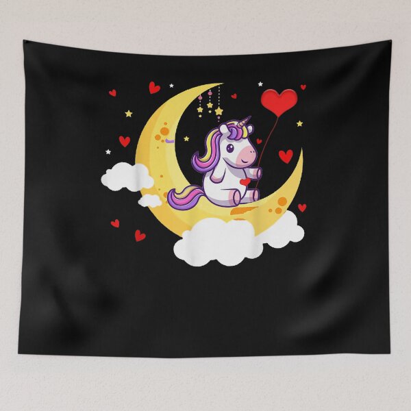 Item preview, Cute Unicorn On The Moon Valentine's Day Unicorn Lover Gifts designed and sold by shirleyfinley.
