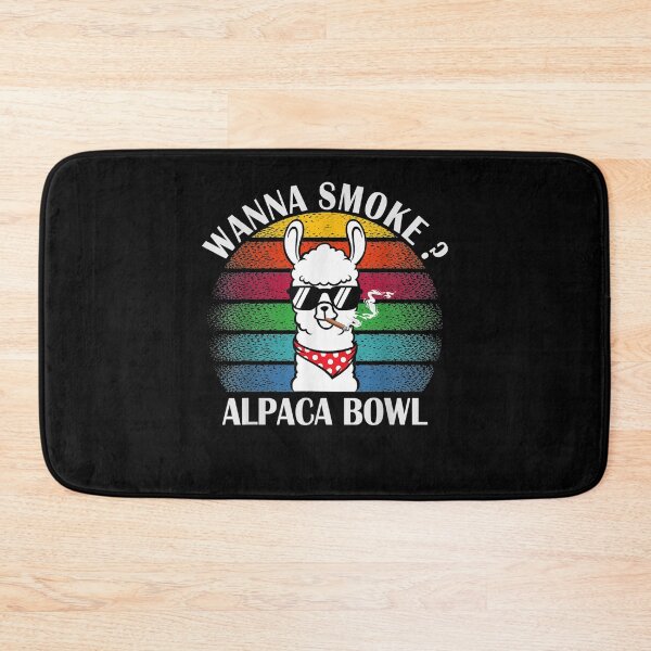 Item preview, Wanna Smoke Alpaca Bowl Cute Weed Funny Cannabis Alpaca designed and sold by shirleyfinley.