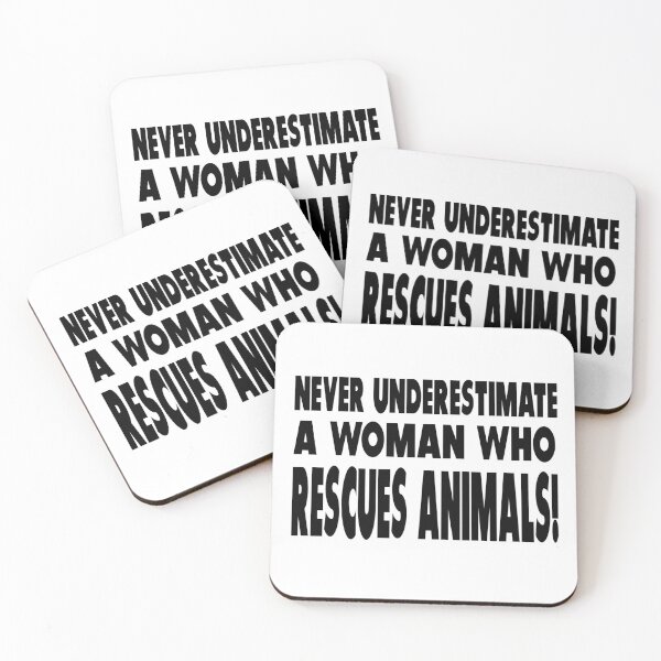 Item preview, Never Underestimate A Woman Who Rescues Animals! designed and sold by SunnySunshine20.