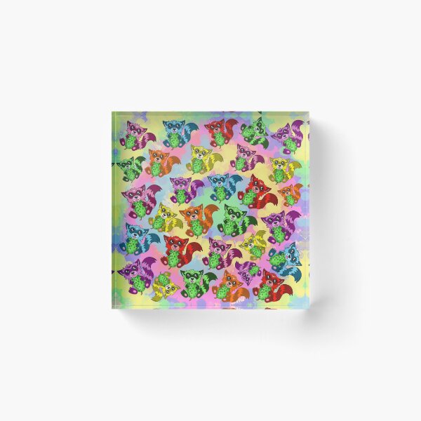 Item preview, Rainbow raccoon pattern  designed and sold by KatyChristoff.