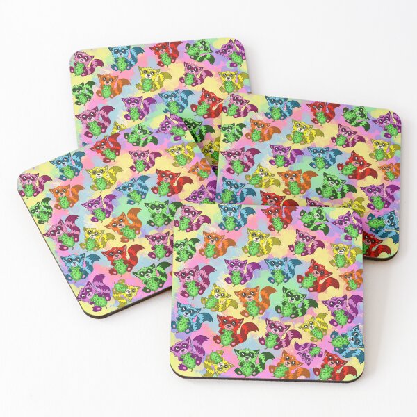 Item preview, Rainbow raccoon pattern  designed and sold by KatyChristoff.