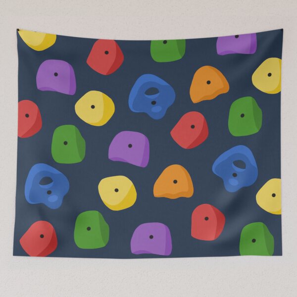 Item preview, Climbing Holds on Blue Background designed and sold by ddamon.
