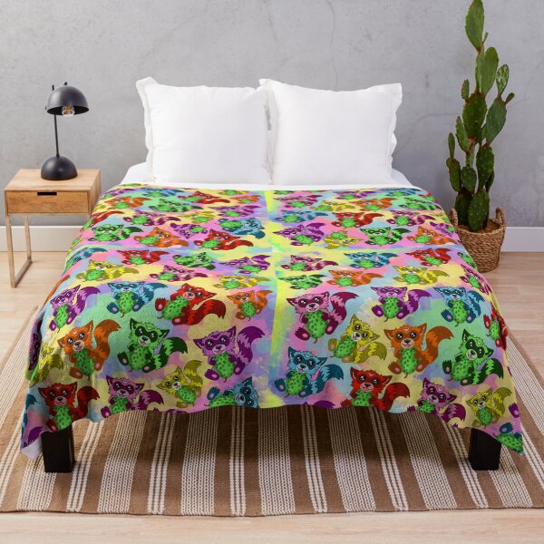 Item preview, Rainbow raccoon pattern designed and sold by KatyChristoff.