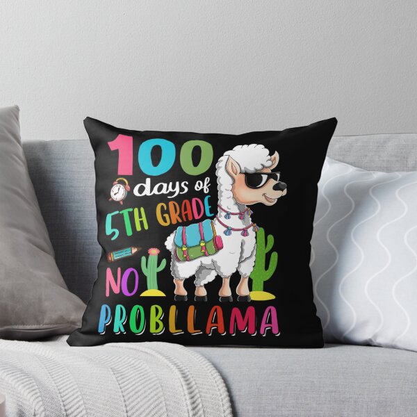 Item preview, 100 Days Of School No Probllama Llama 5th Grade Teachers designed and sold by SamArtistbyAUS.