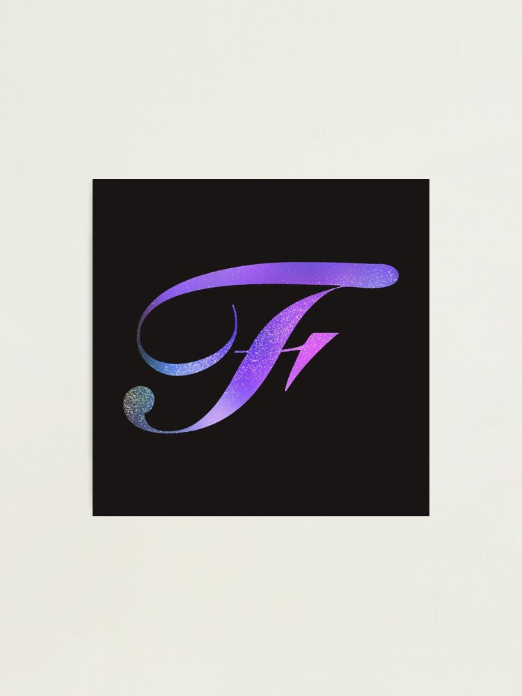 Monogram Galaxy Cursive Letter F Sticker for Sale by sporadicdoodlin