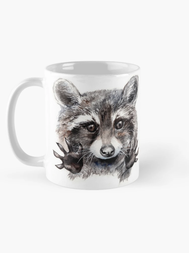 Thumbnail 5 of 6, Coffee Mug, Magic! // Raccoon designed and sold by AnnaShell.