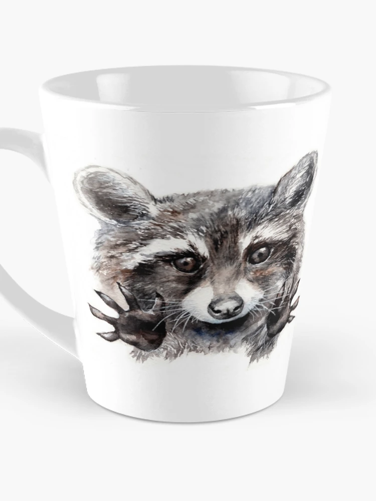 Thumbnail 3 of 4, Coffee Mug, Magic! // Raccoon designed and sold by AnnaShell.