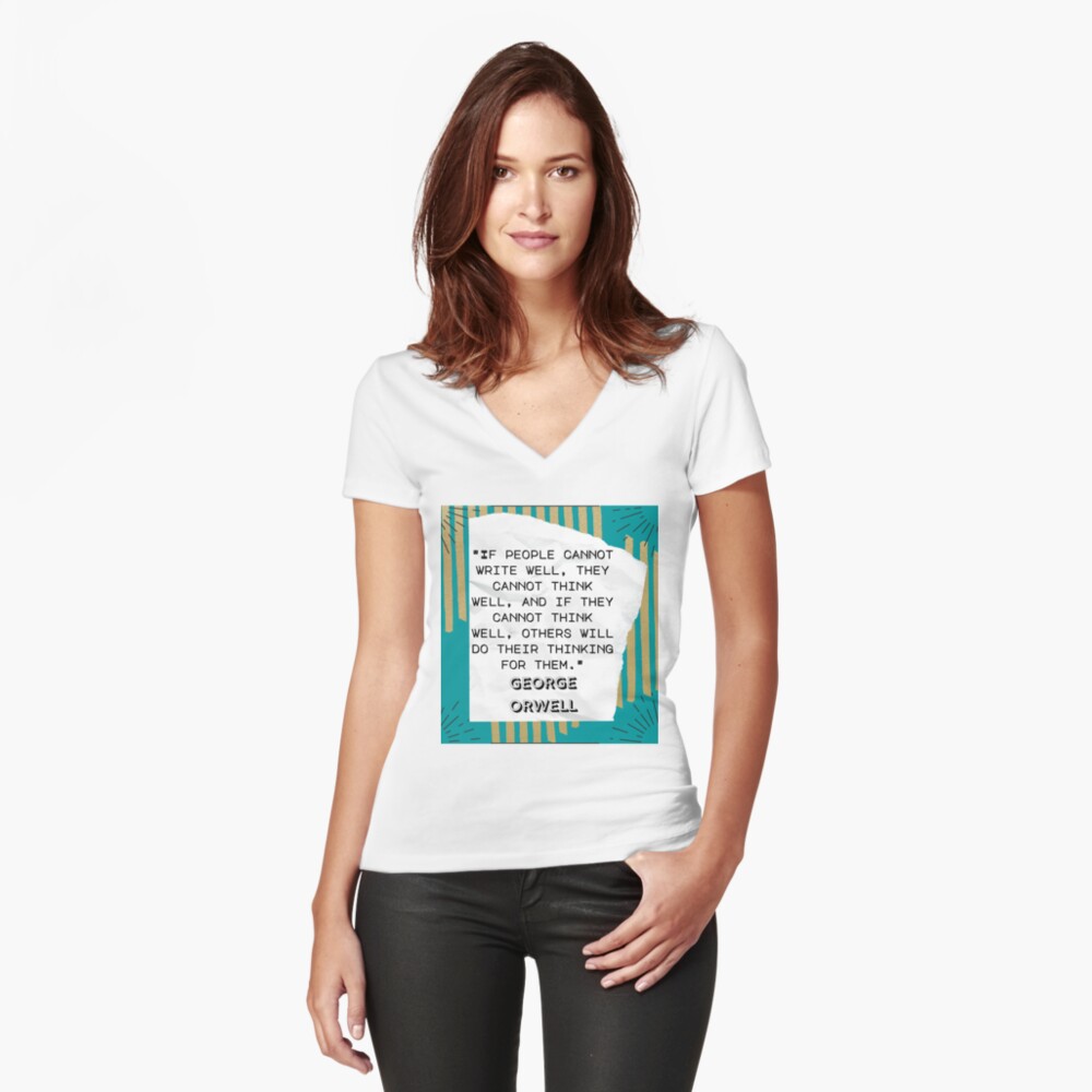 Item preview, Fitted V-Neck T-Shirt designed and sold by Cinders-Embers.