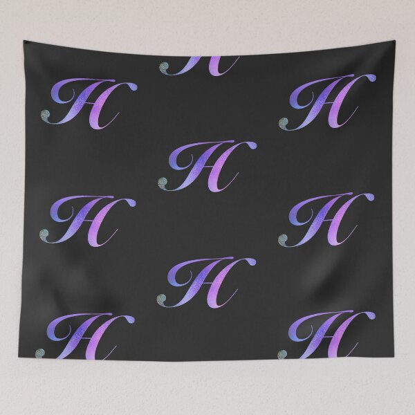 Item preview, Monogram Galaxy Cursive Letter H designed and sold by sporadicdoodlin.