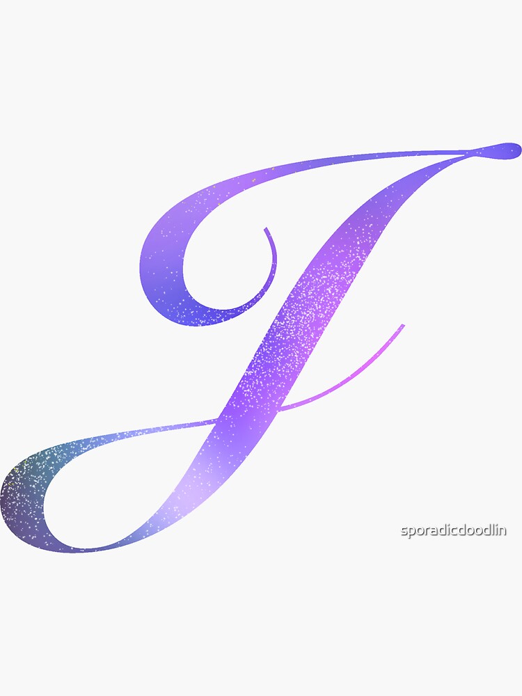 Monogram Galaxy Cursive Letter H Sticker for Sale by sporadicdoodlin