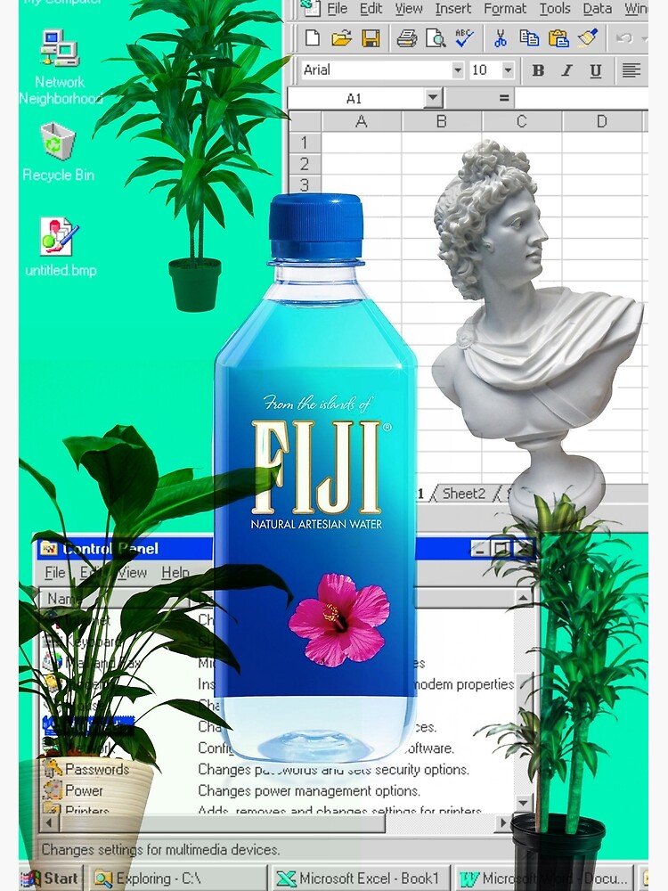 Aesthetic Fiji Water Bottle! Art Board Print for Sale by PennySoda