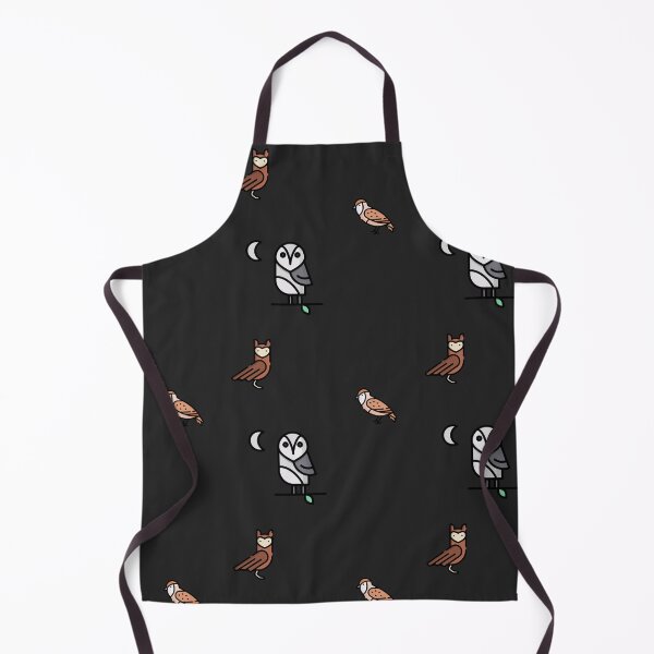 Item preview, owls at night dark pattern designed and sold by TheWaterBirds.