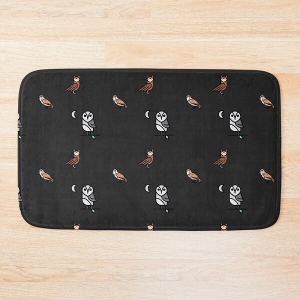 Item preview, owls at night dark pattern  designed and sold by TheWaterBirds.