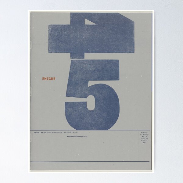 Artikel-Vorschau von Emigre Magazine # 45, designt und verkauft von CenturyArt.
