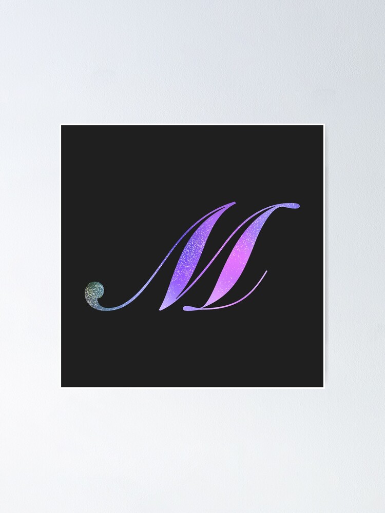 Monogram Floral Cursive Letter M Sticker for Sale by sporadicdoodlin
