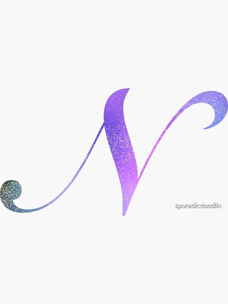 Monogram Galaxy Cursive Letter F Sticker for Sale by sporadicdoodlin