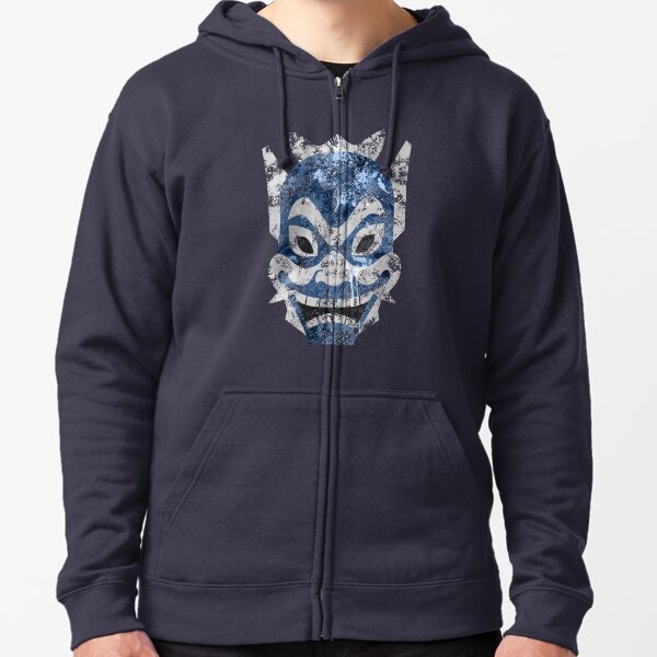 Blue Spirit Splatter Zipped Hoodie