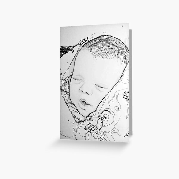 Baby in Blanket Greeting Card