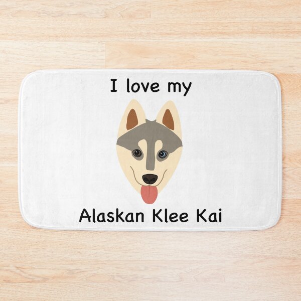 Item preview, I Love My Alaskan Klee Kai (grey with bi eyes) designed and sold by Tiki-Kreations.