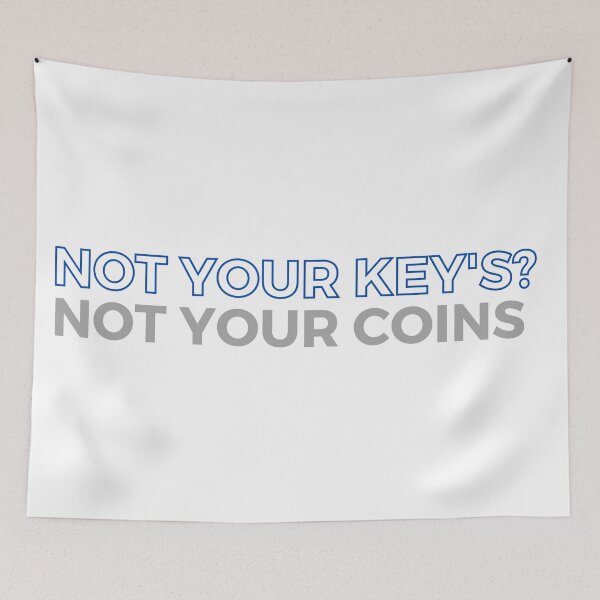 Item preview, Not your keys Not your coins. designed and sold by Scubaloppy.