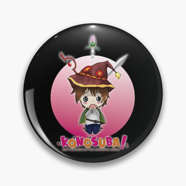 Megumin & Kazuma Can Badge Strap God's Blessing on this Wonderful