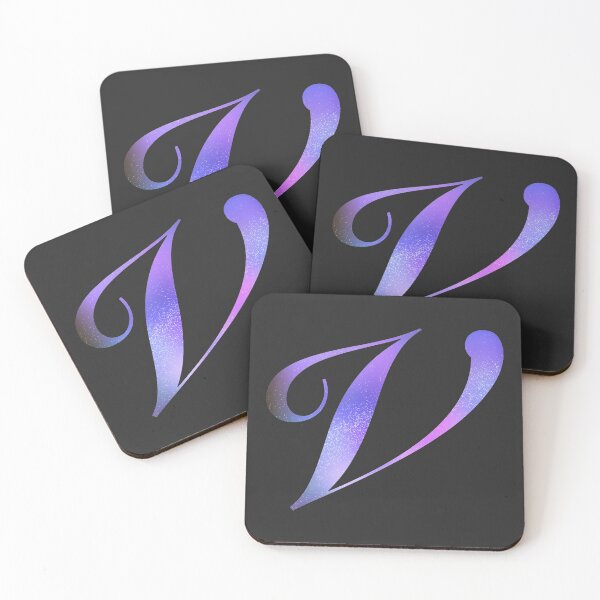 Item preview, Monogram Galaxy Cursive Letter V designed and sold by sporadicdoodlin.