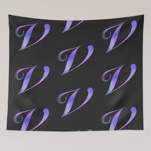 Item preview, Monogram Galaxy Cursive Letter V designed and sold by sporadicdoodlin.