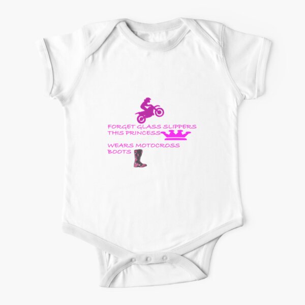Motocross Girl Short Sleeve Baby One-Piece