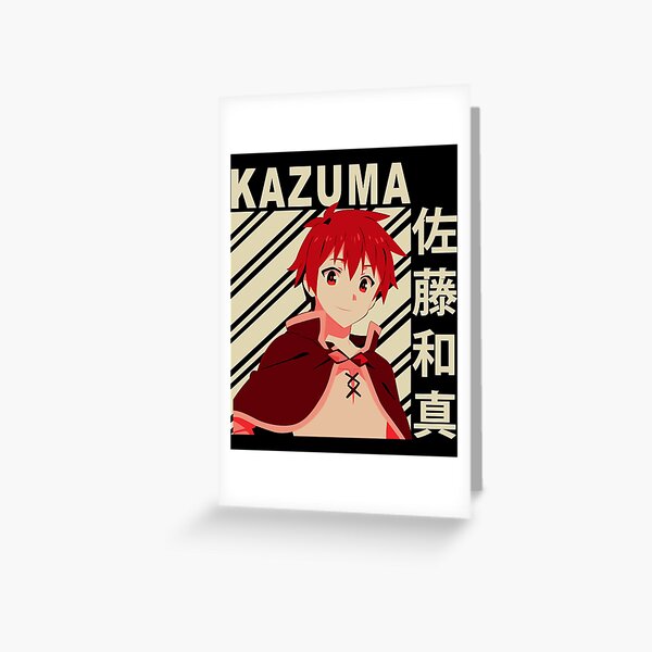 konsouba-Kono Subarashii Sekai ni Shukufuku wo-satou kazuma-sato kazuma  Greeting Card by WELCOMEVERYBODY