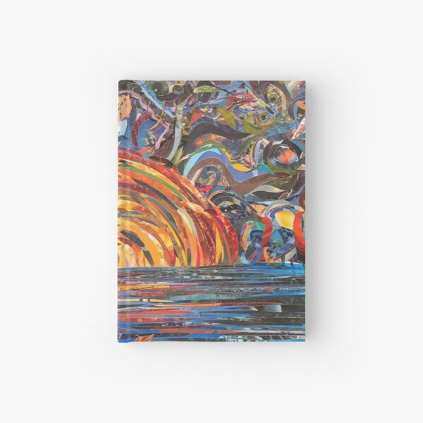 Red Moon Paper Painting Hardcover Journal