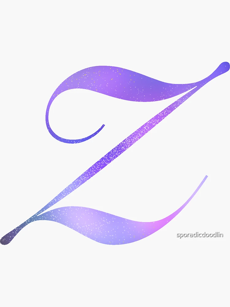 Monogram Galaxy Cursive Letter I Sticker for Sale by sporadicdoodlin