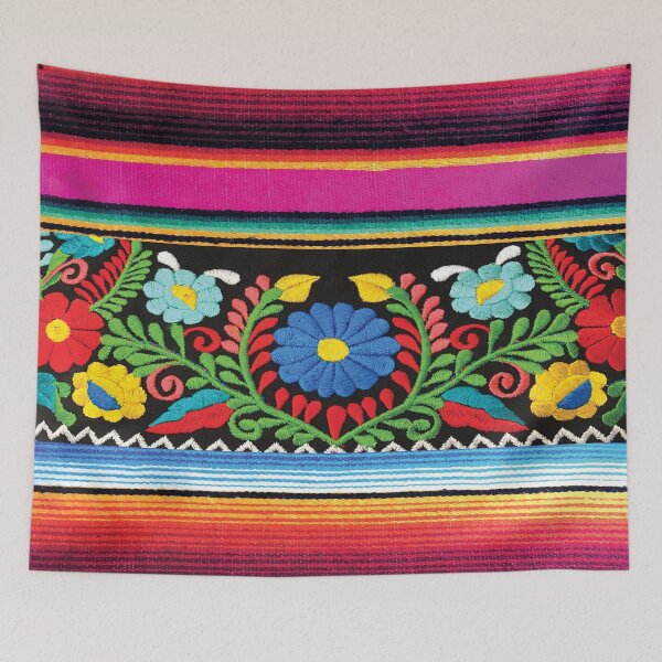 Item preview, Flowers and Hot Pink Serape designed and sold by TinaSalazar.