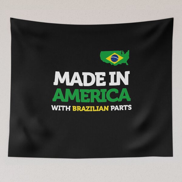 Item preview, Made in America with Brazilian Parts Amazing Brazil Pride Funny Gift designed and sold by smartrocket.